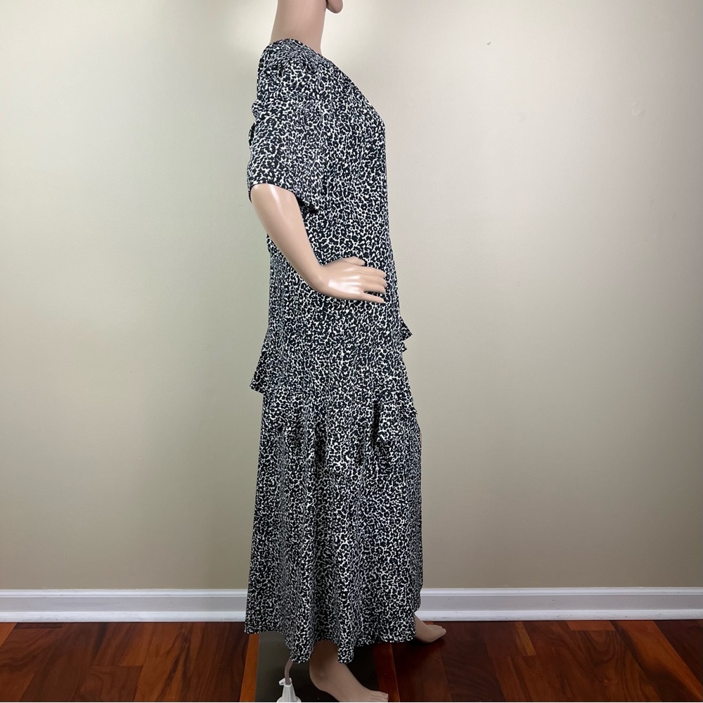 NEW TOPSHOP ANIMAL PRINT RUFFLE MAXI DRESS - Picture 5 of 9
